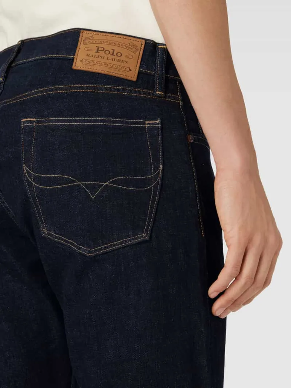 Polo Ralph Lauren Jeans in unifarbenem Design in Jeansblau