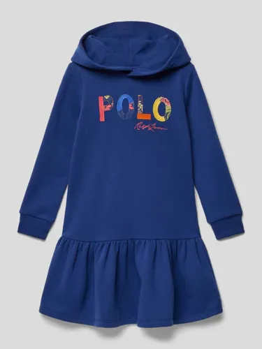 Polo Ralph Lauren Kids Kleid mit Label-Print in Marine
