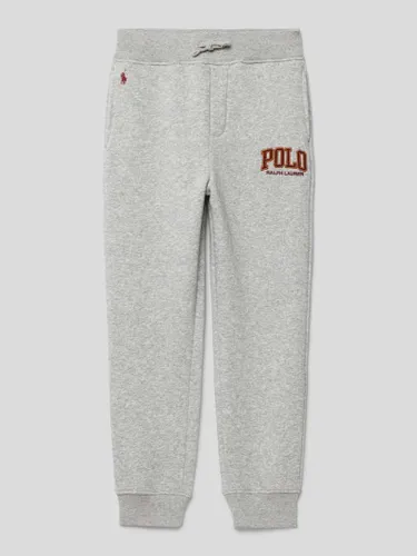 Polo Ralph Lauren Kids Sweatpants mit Logo- und Label-Stitching in Mittelgrau Melange