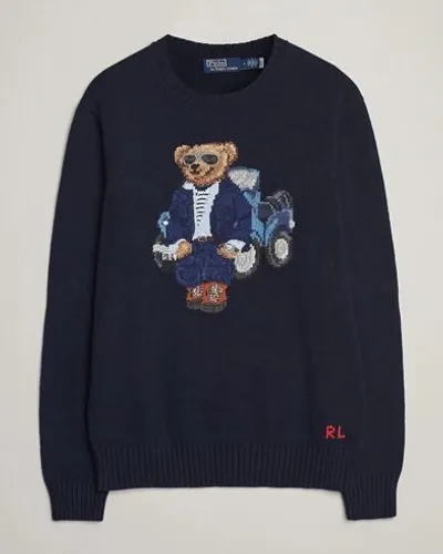 Polo Ralph Lauren Knitted Bear Sweater Aviator Navy