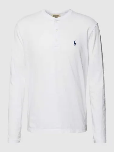 Polo Ralph Lauren Longsleeve mit Label-Stitching in Weiss