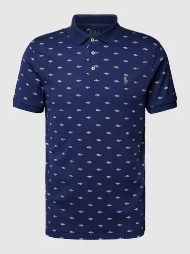 Polo Ralph Lauren Poloshirt mit Allover-Muster in Marine