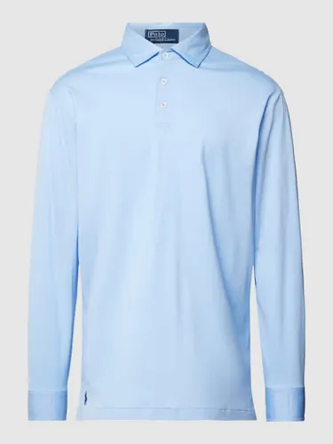 Polo Ralph Lauren Poloshirt mit kurzer Knopfleiste in Hellblau