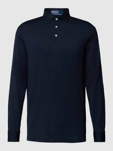 Polo Ralph Lauren Poloshirt mit kurzer Knopfleiste in Marine