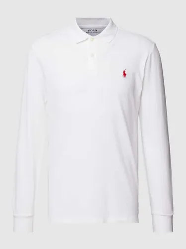 Polo Ralph Lauren Poloshirt mit Label-Stitching in Weiss