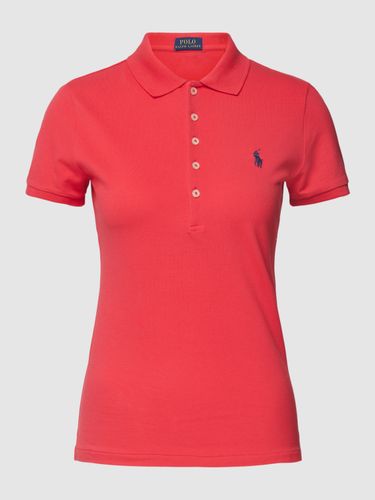 Polo Ralph Lauren Poloshirt mit Label-Stitching Modell 'JULIE' in Rot