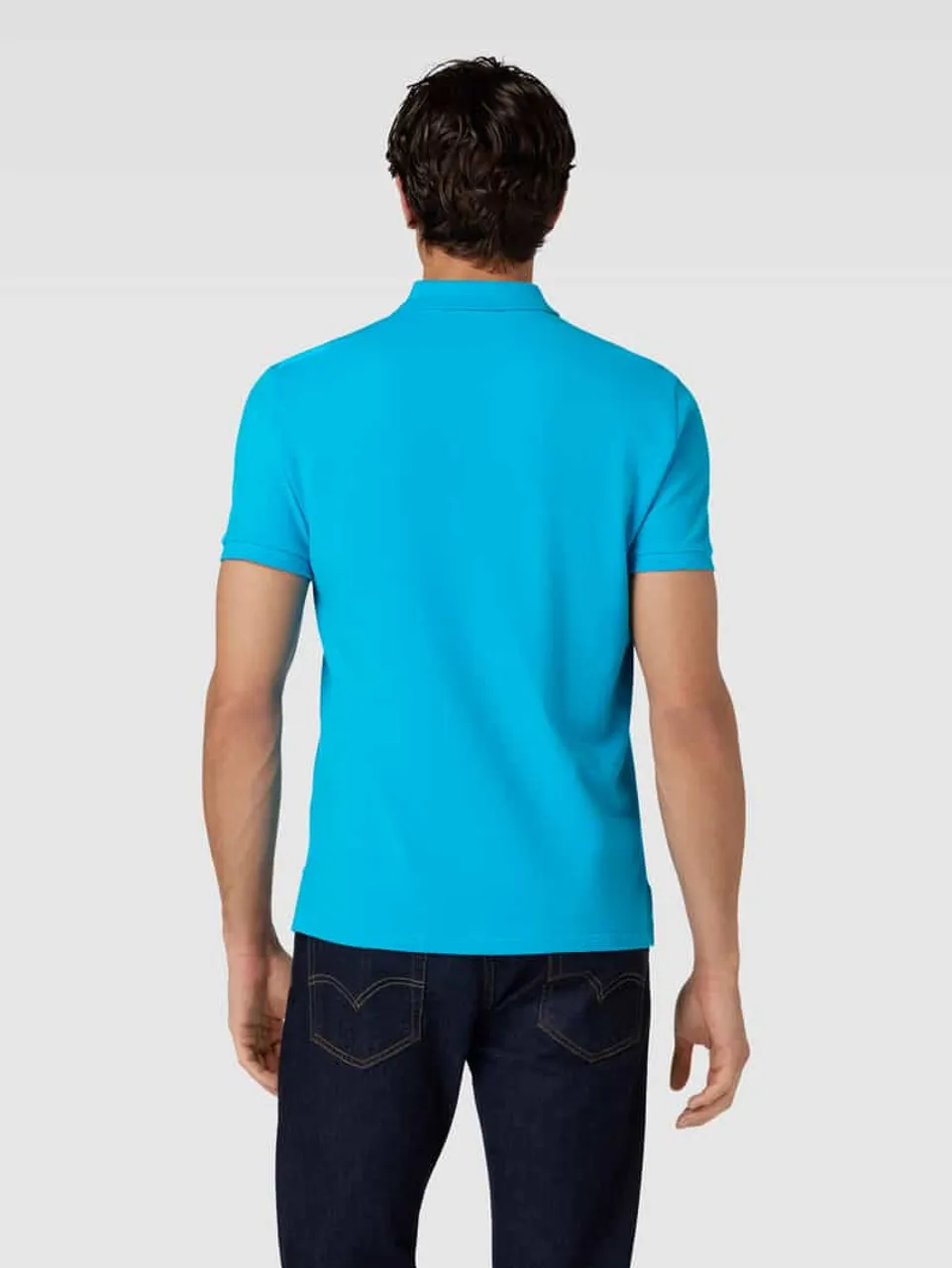 Polo Ralph Lauren Poloshirt mit Label-Stitching und Regular Fit in Ocean