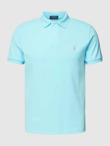 Polo Ralph Lauren Poloshirt mit Label-Stitching und Regular Fit in Tuerkis