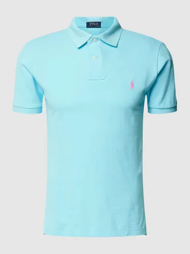 Polo Ralph Lauren Poloshirt mit Logo-Stitching Modell 'BASIC' in Tuerkis