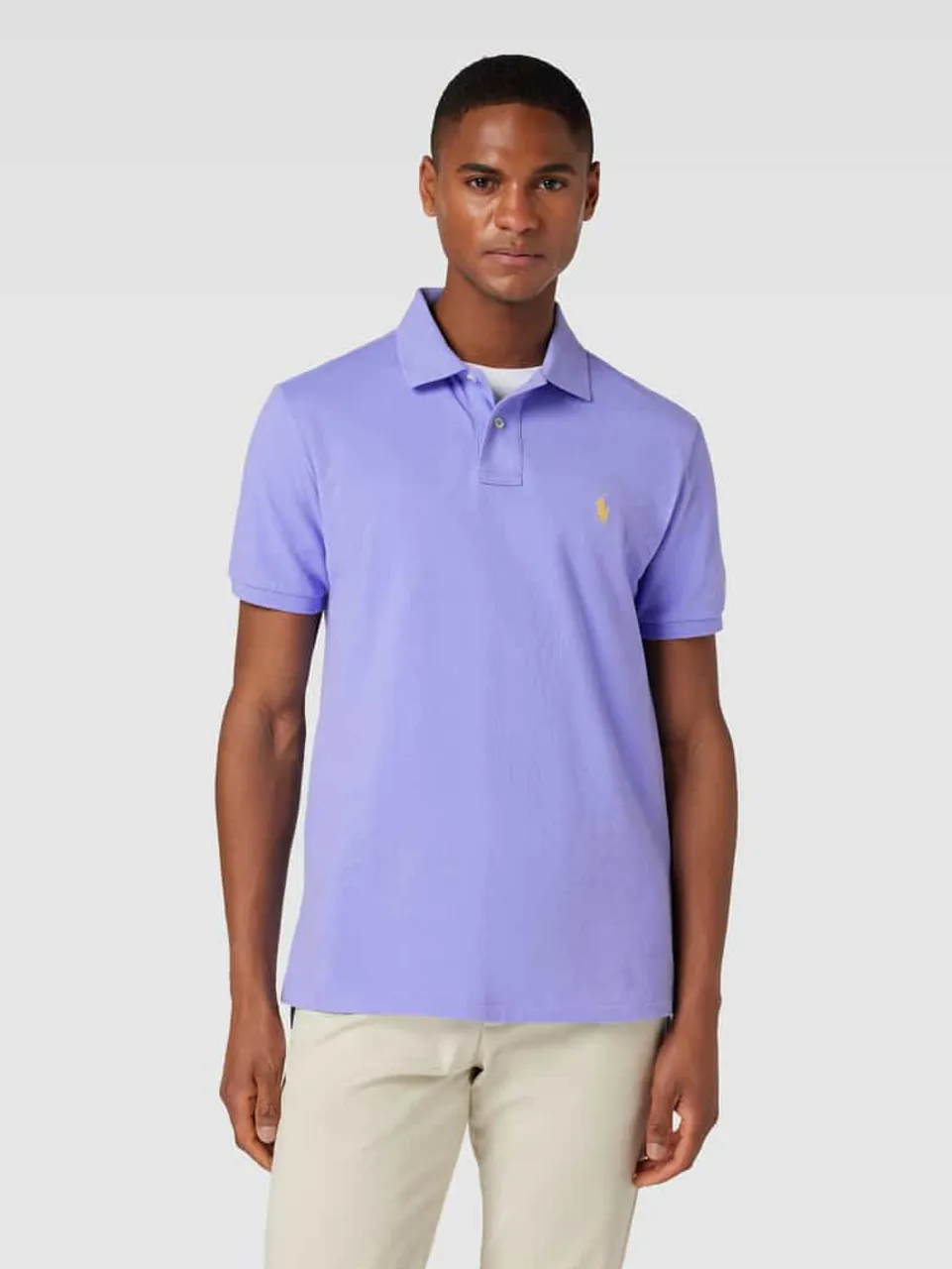 Polo Ralph Lauren Regular Fit Poloshirt mit unifarbenem Design in Blau