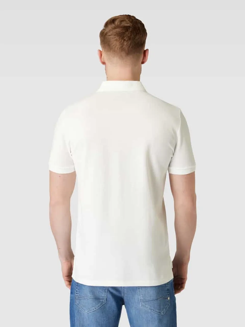 Polo Ralph Lauren Regular Fit Poloshirt mit unifarbenem Design in Offwhite