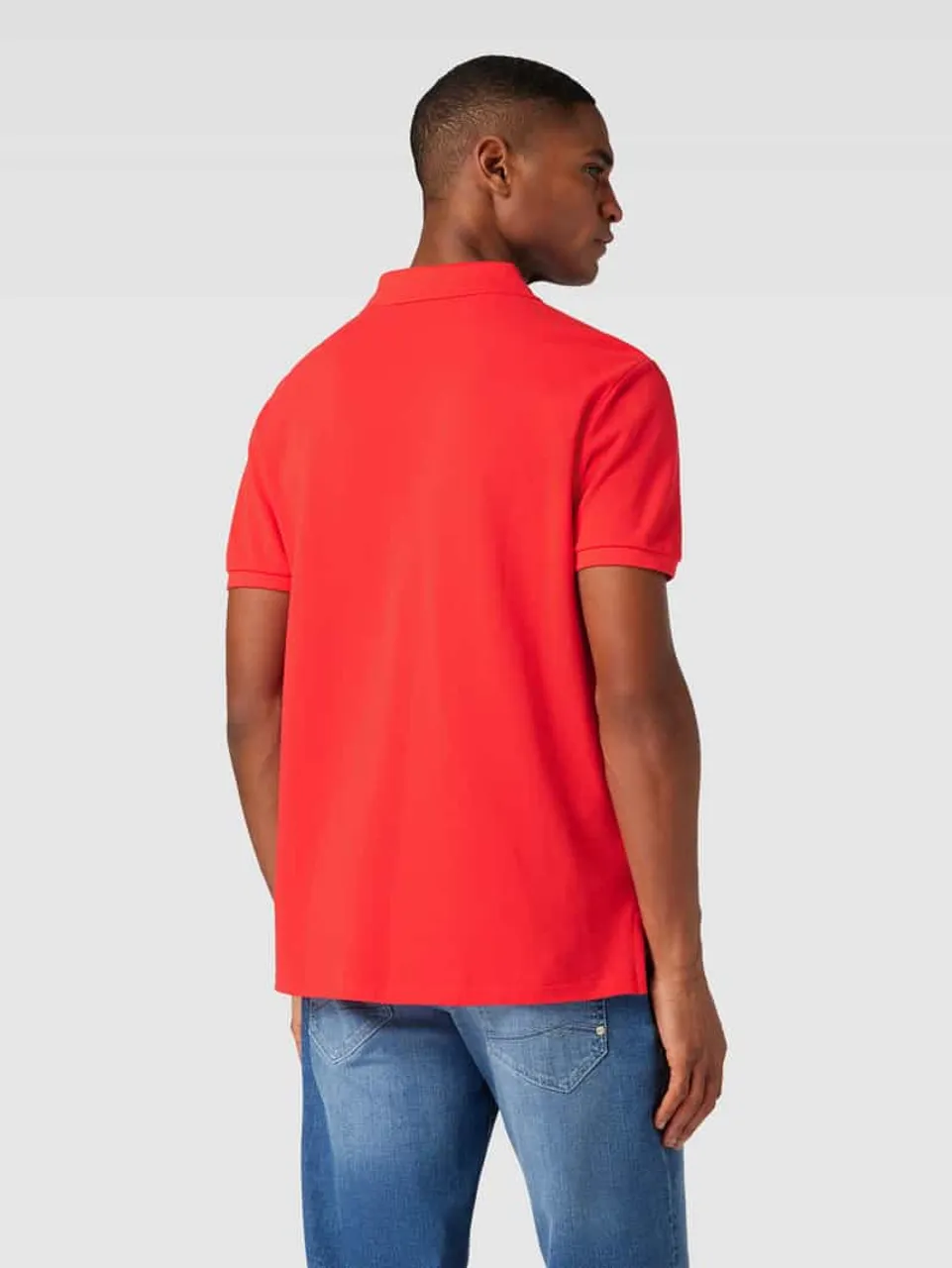 Polo Ralph Lauren Regular Fit Poloshirt mit unifarbenem Design in Rot