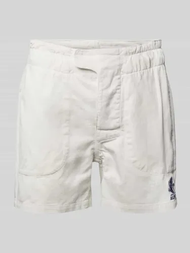 Polo Ralph Lauren Relaxed Fit Sweatshorts mit Logo-Stitching Modell 'RUGBY' in Offwhite