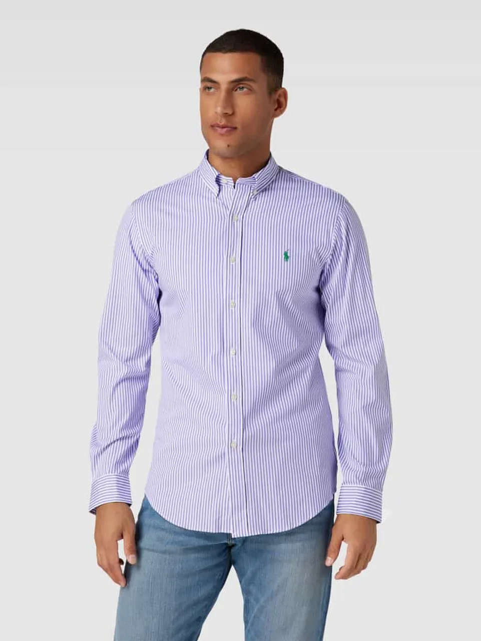 Polo Ralph Lauren Slim Fit Freizeithemd mit Button-Down-Kragen in Lavender