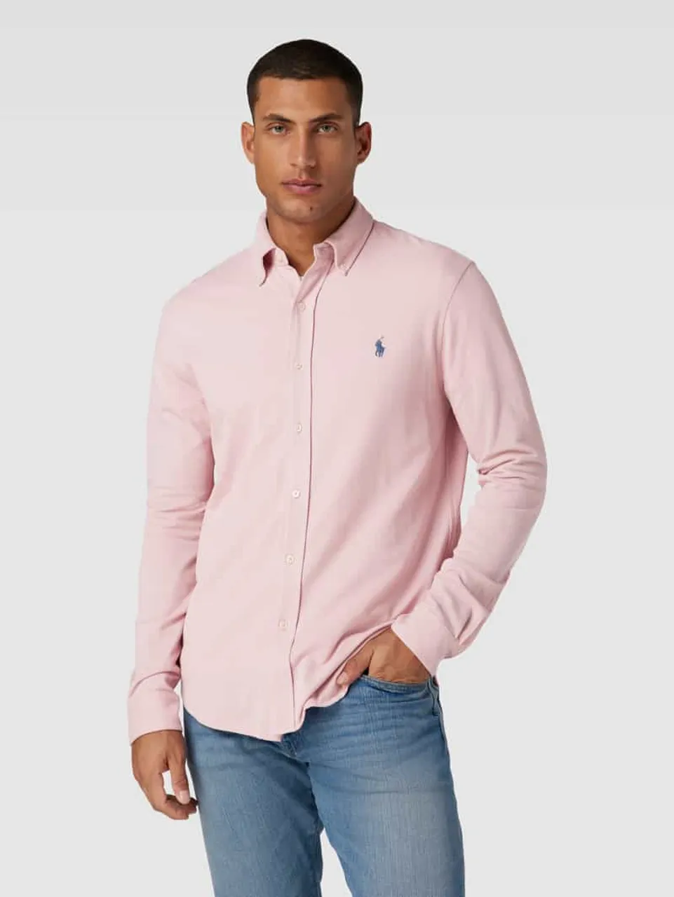 Polo Ralph Lauren Slim Fit Freizeithemd mit Button-Down-Kragen in Rosa
