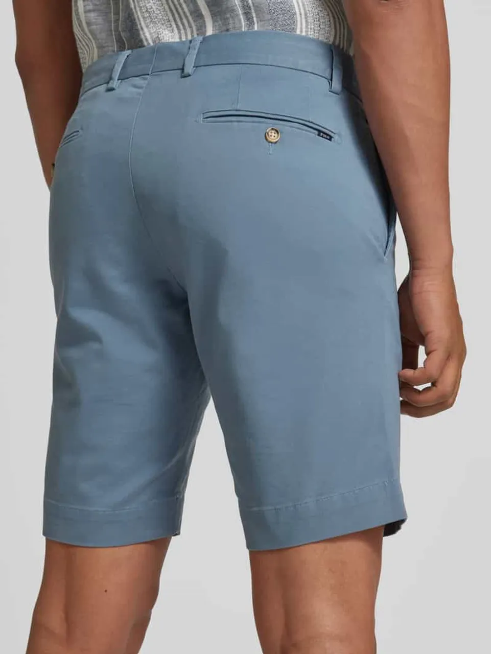 Polo Ralph Lauren Slim Stretch Fit Shorts im unifarbenen Design in Hellblau
