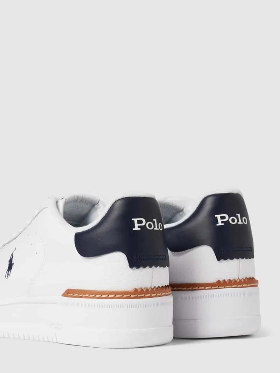 Polo Ralph Lauren Sneaker mit Label-Stitching in Weiss