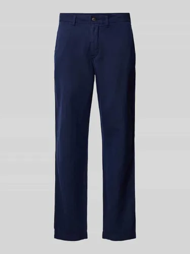 Polo Ralph Lauren Straight Fit Hose aus Leinen-Baumwoll-Mix in Marine
