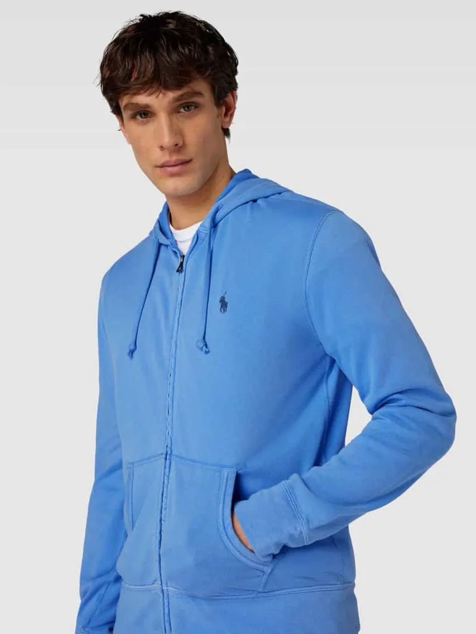Polo Ralph Lauren Sweatjacke aus reiner Baumwolle in Blau