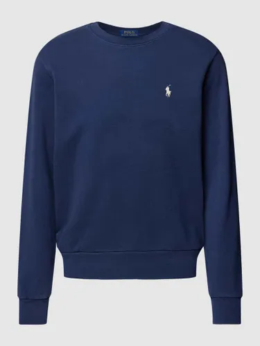 Polo Ralph Lauren Sweatshirt in unifarbenem Design mit Label-Stitching in Marine