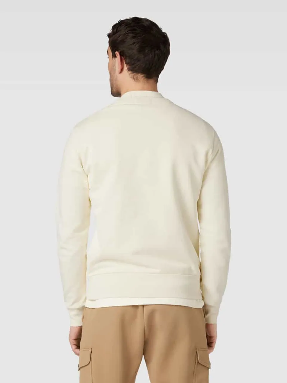 Polo Ralph Lauren Sweatshirt in unifarbenem Design mit Label-Stitching in Sand
