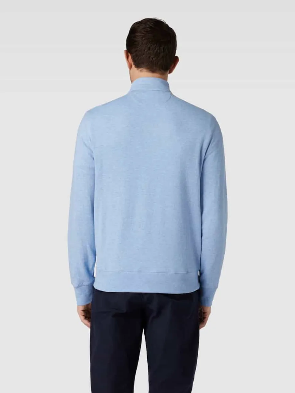 Polo Ralph Lauren Sweatshirt mit Stehkragen und Reißverschluss in Hellblau