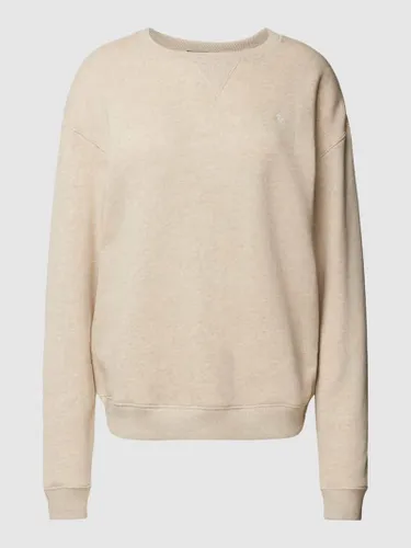 Polo Ralph Lauren Sweatshirt mit überschnittenen Schultern in Ecru Melange