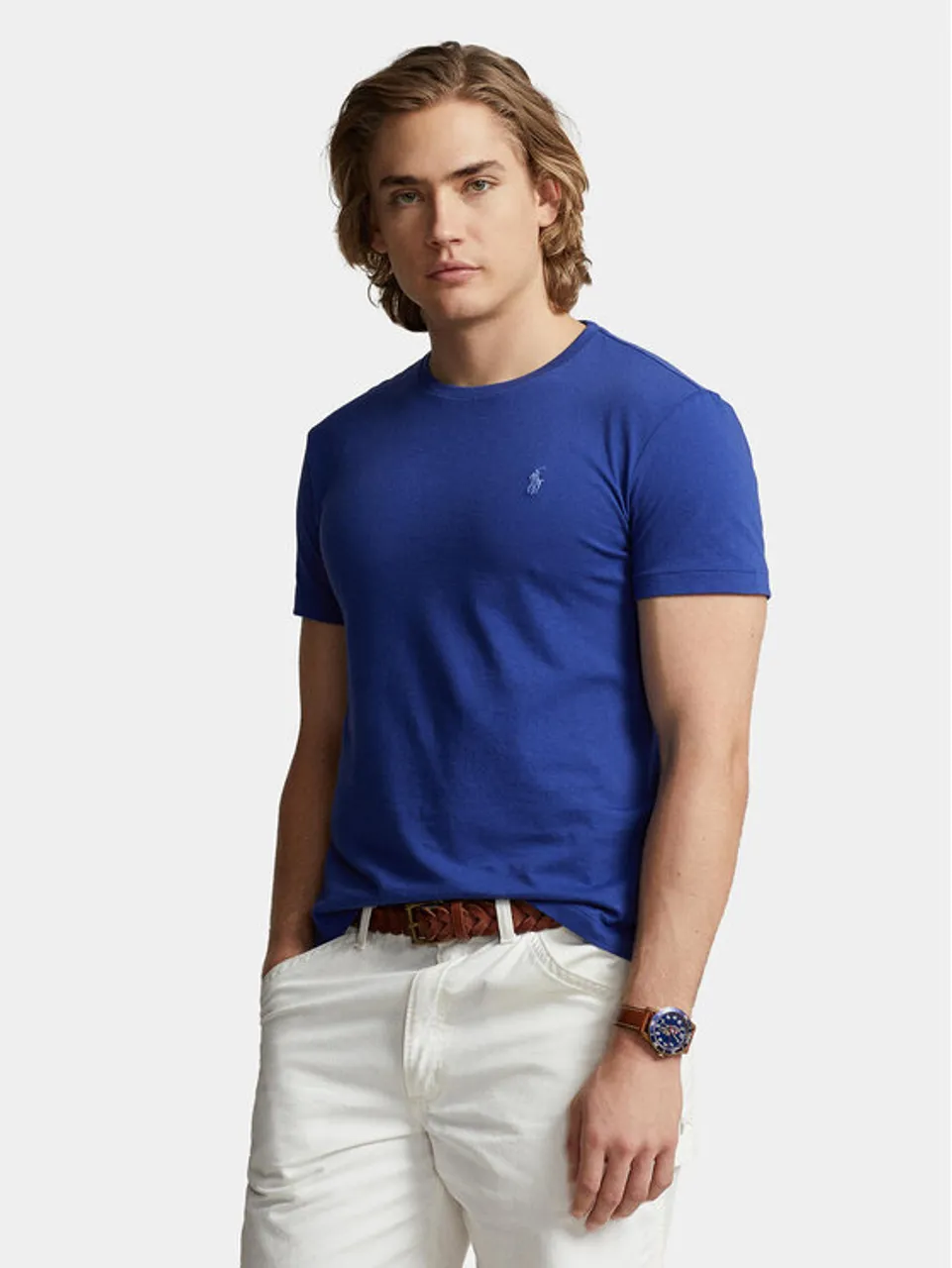 Polo Ralph Lauren T-Shirt 710671438353 Blau Custom Slim Fit