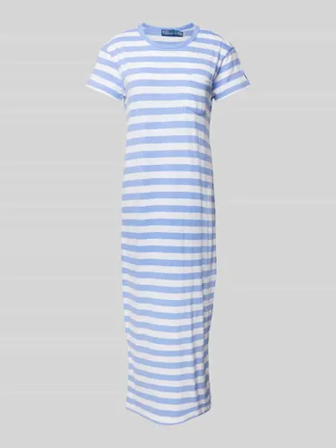 Polo Ralph Lauren T-Shirt-Kleid mit Brusttasche in Blau
