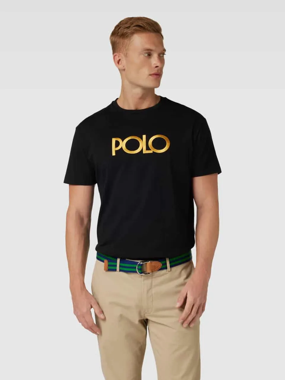 Polo Ralph Lauren T-Shirt mit Label-Stitching in Black