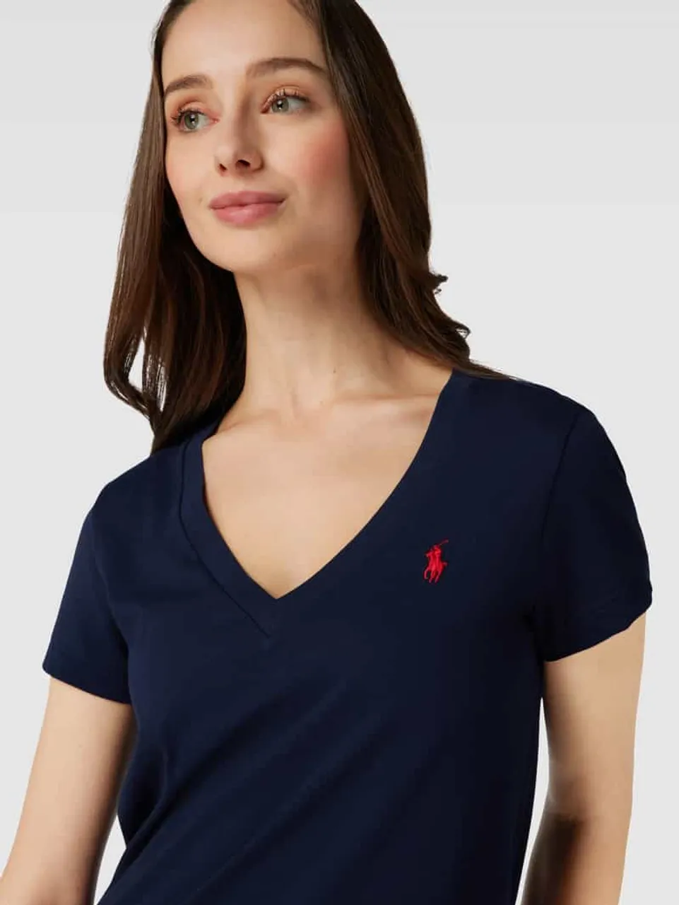 Polo Ralph Lauren T-Shirt mit Label-Stitching in Blau