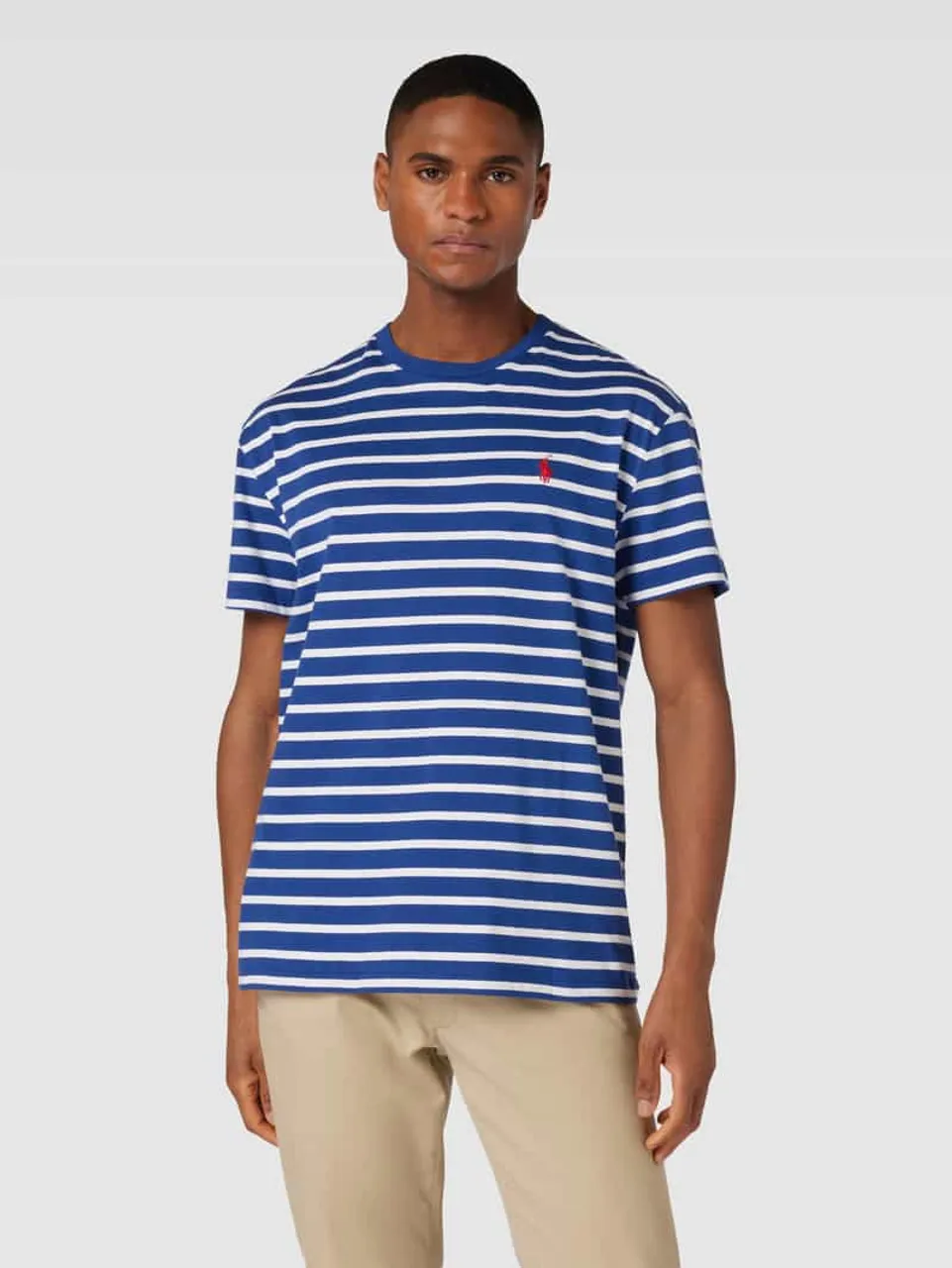 Polo Ralph Lauren T-Shirt mit regulärem Schnitt und Logo-Stickerei in Marine