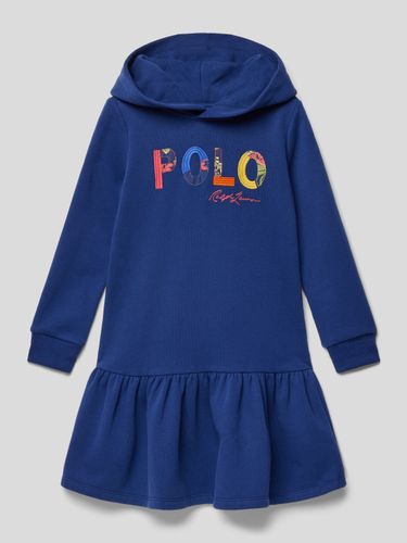 Polo Ralph Lauren Teens Kleid mit Label-Print in Marineblau