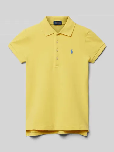 Polo Ralph Lauren Teens Poloshirt mit Label-Stitching in Hellgelb