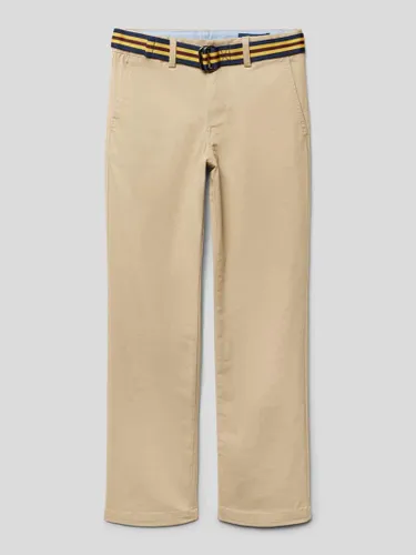 Polo Ralph Lauren Teens Stoffhose mit Gürtel Modell 'BEDFORD' in Khaki