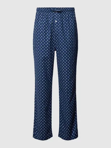 Polo Ralph Lauren Underwear Pyjama-Hose mit Allover-Muster in Dunkelblau