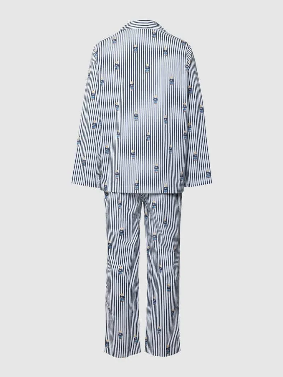 Polo Ralph Lauren Underwear Pyjama mit Allover-Muster Modell 'BAE' in Dunkelblau
