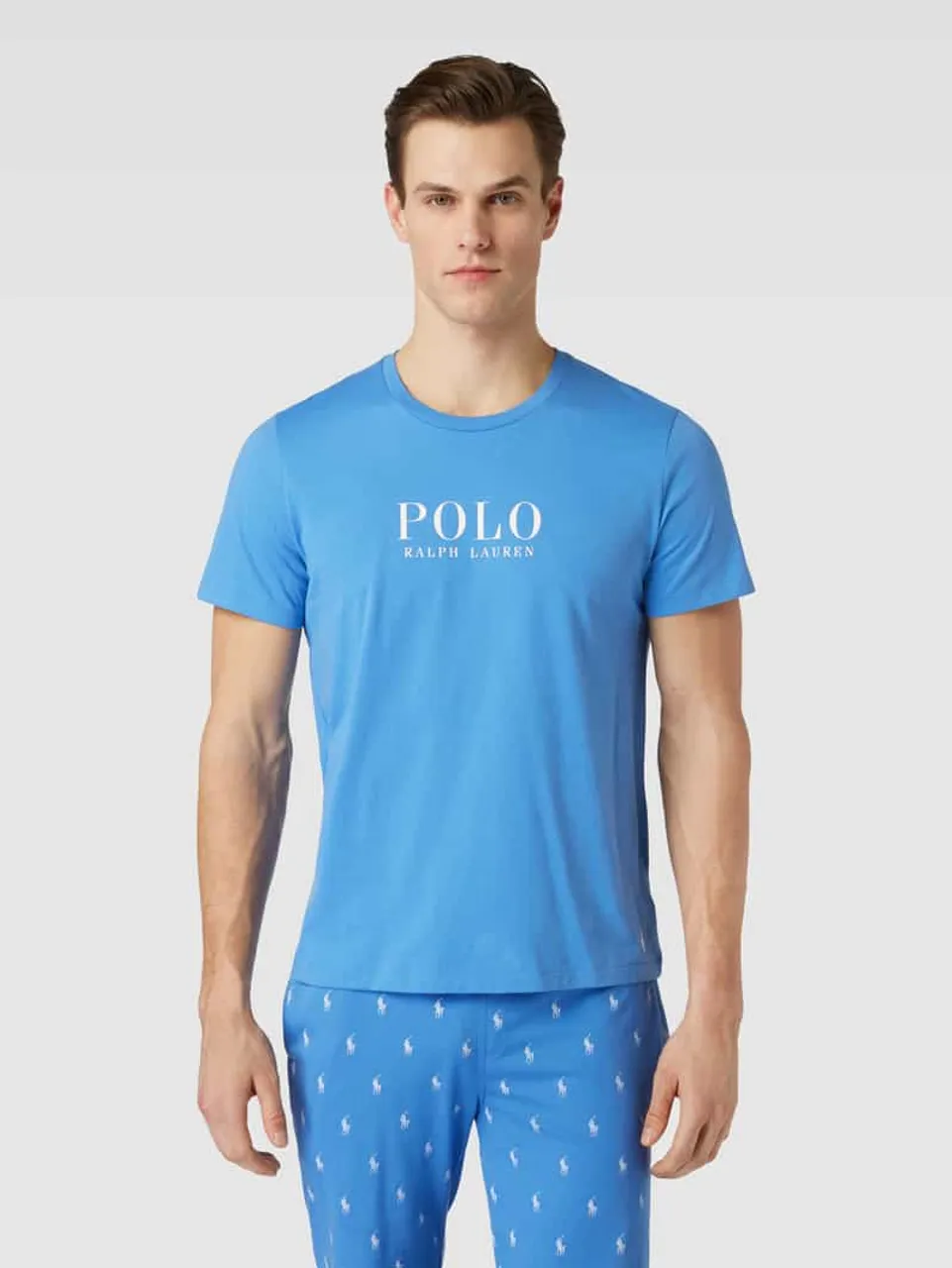 Polo Ralph Lauren Underwear T-Shirt mit Label-Print Modell 'LIQUID COTTON' in Bleu