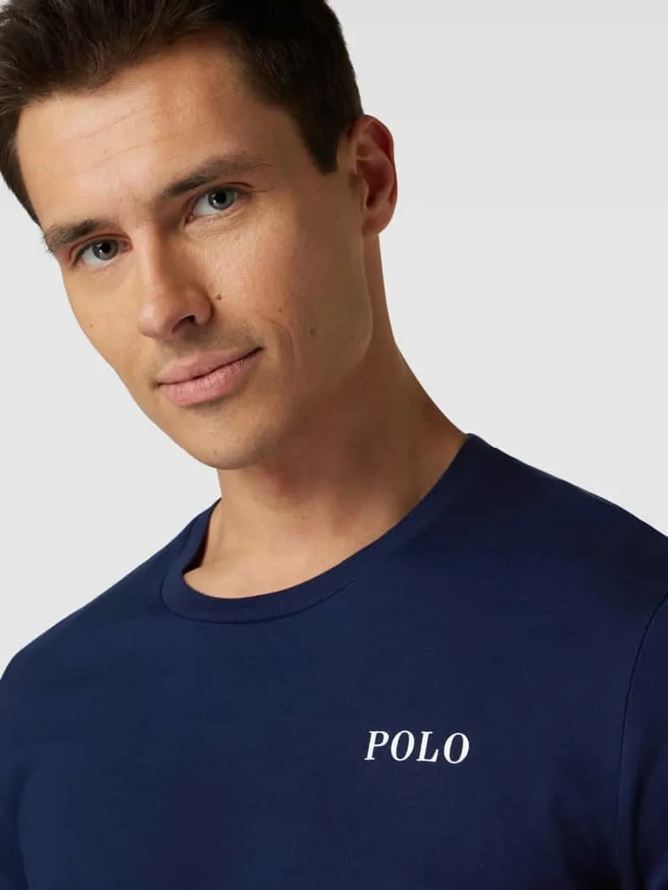 Polo Ralph Lauren Underwear T-Shirt mit Label-Print Modell 'LIQUID COTTON' in Marine
