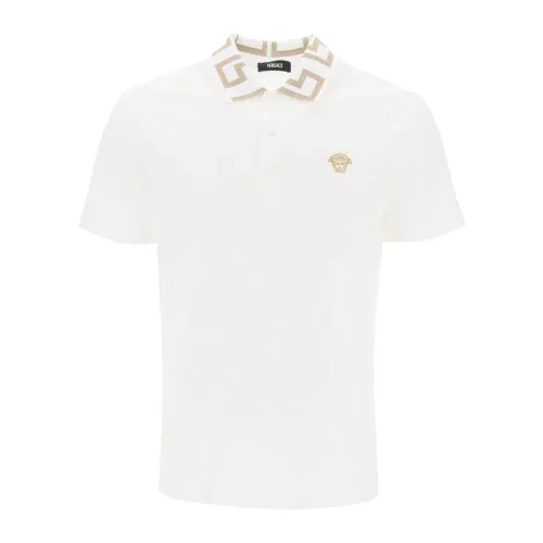 Polo Shirt mit Greca-Kragen Versace