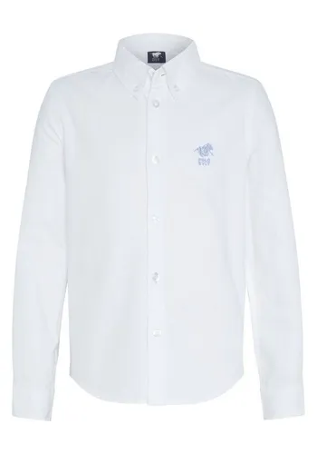 Polo Sylt Langarmhemd mit geknöpftem Kragen und Logo-Stitching