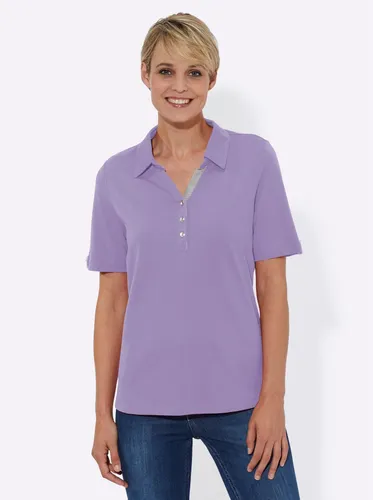 Poloshirt CASUAL LOOKS "Poloshirt" Gr. 36, lila (flieder) Damen Shirts Jersey