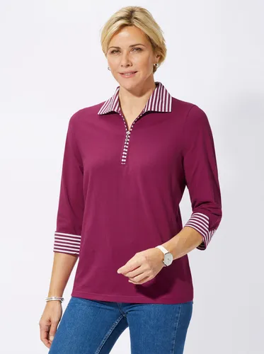 Poloshirt CASUAL LOOKS "Shirt" Gr. 48, pink (fuchsia) Damen Shirts Jersey