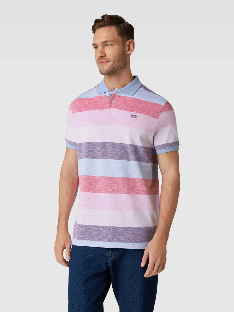 Poloshirt im Colour-Blocking-Design