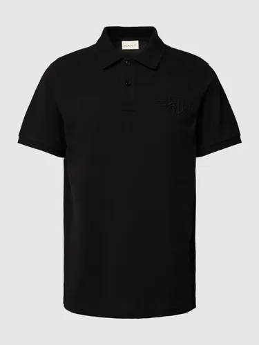 Poloshirt mit Label-Stitching