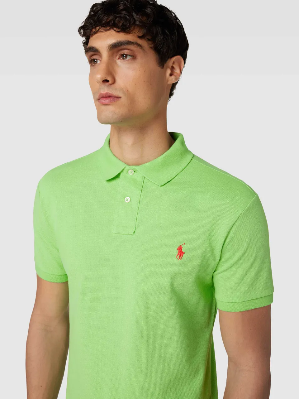 Poloshirt mit Logo-Stitching Modell 'BASIC'