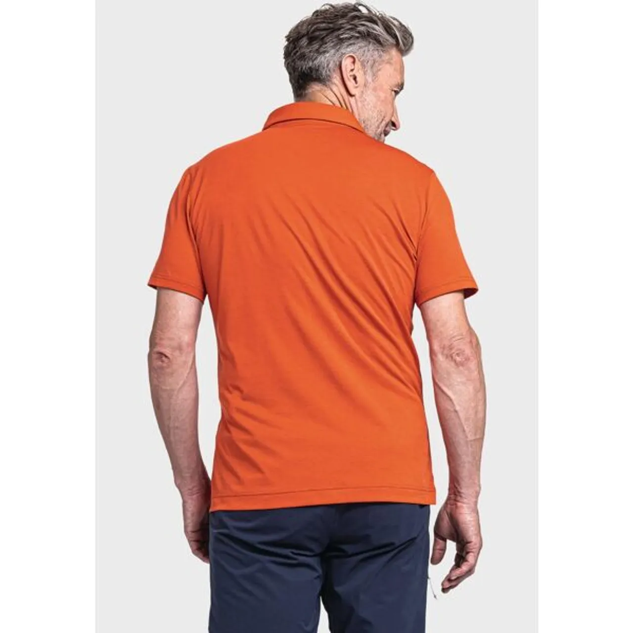 Poloshirt SCHÖFFEL "CIRC Polo Shirt Tauron M" Gr. 52, orange (5480, orange) Herren Shirts Kurzarm