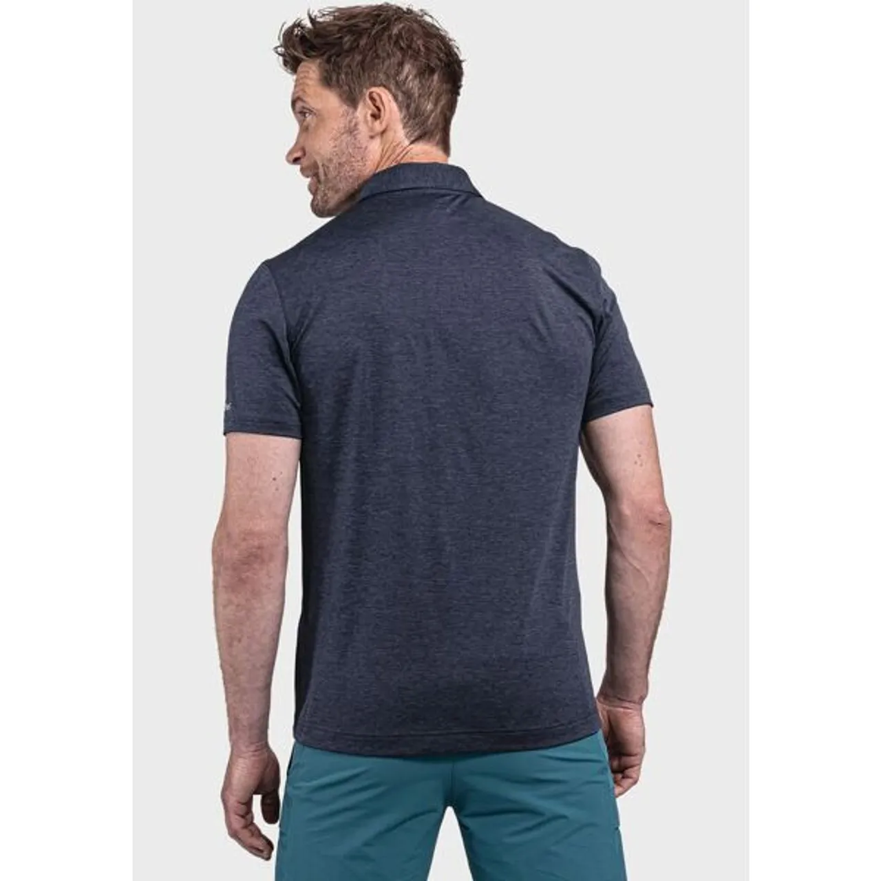 Poloshirt SCHÖFFEL "CIRC Polo Shirt Tauron M" Gr. 56, blau (8820, blau) Herren Shirts Kurzarm
