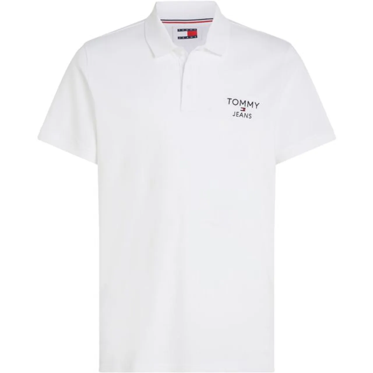 Poloshirt TOMMY JEANS "TJM SLIM CORP POLO" Gr. M, weiß (white) Herren Shirts Kurzarm