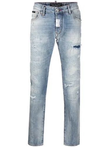 Premium Jeans mit Distressed-Detail